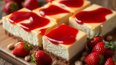 No Oven Needed - PB&J Cheesecake Squares Recipe